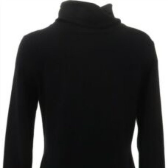 NWT ISAAC MIZRAHI LACE TURTLENECK SWEATER DRESS MEDIUM - Picture 7 of 11